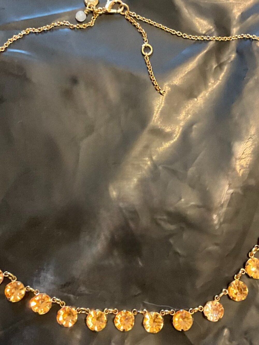 J.CREW CREWCUTS CRYSTALS STATEMENT NECKLACE. COLOR: BEIGE